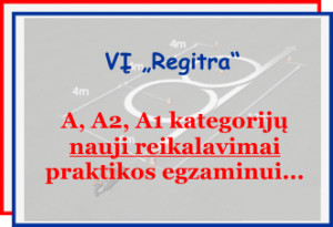 A, A2, A1 kategorija, egzaminas